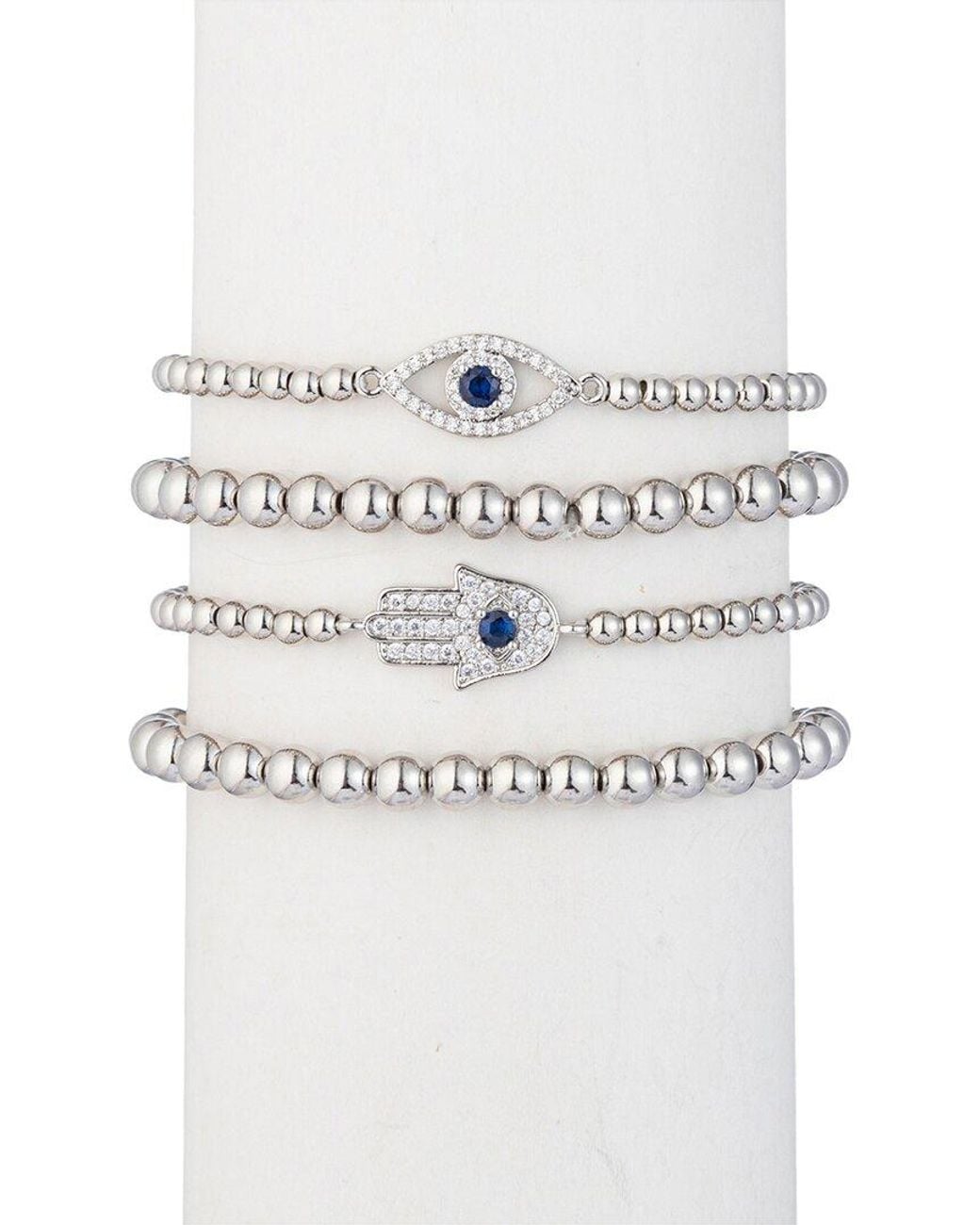Eye Candy LA Gray Luxe Collection Titanium Cz Mia Stretch Bracelet