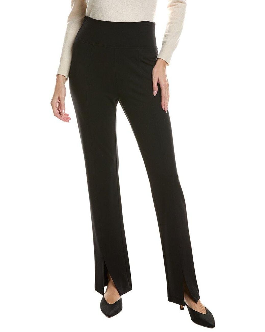 tyler boe Black Margie Ponte Slit Front Pant
