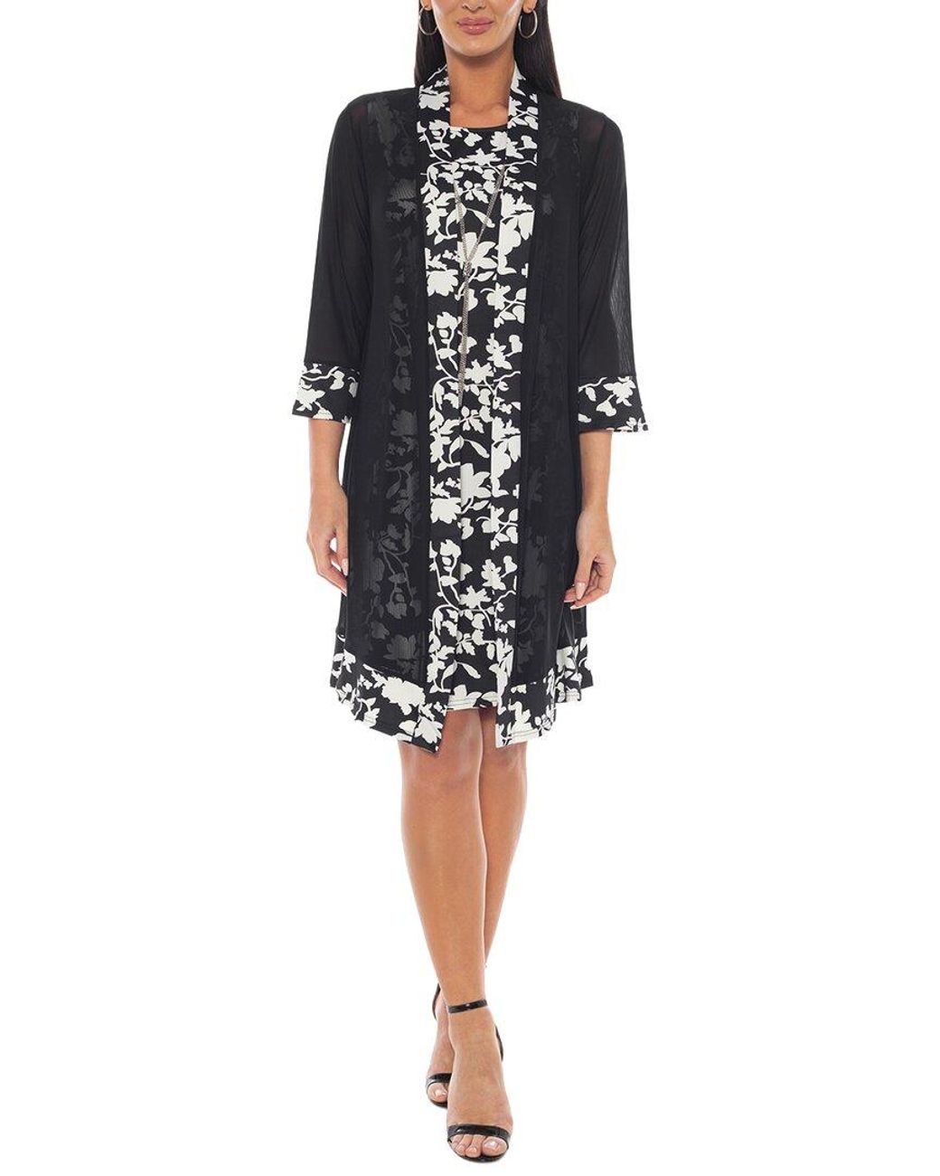 Marina Black Printed Mini Dress