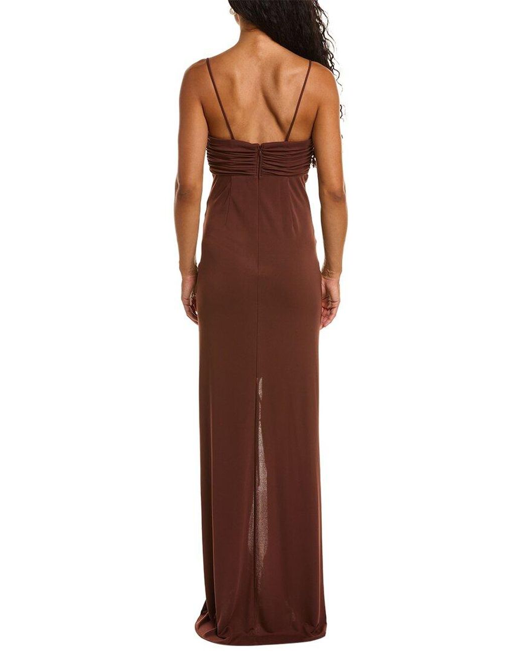 Zac Posen Brown Draped Dress