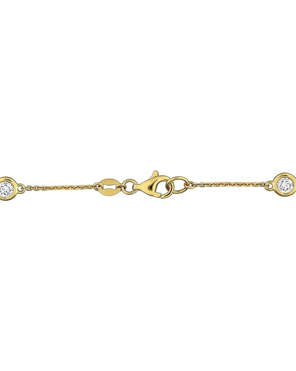 Created Forever Metallic 14K 0.75 Ct. Tw. Lab-Grown Diamond Station Bracelet