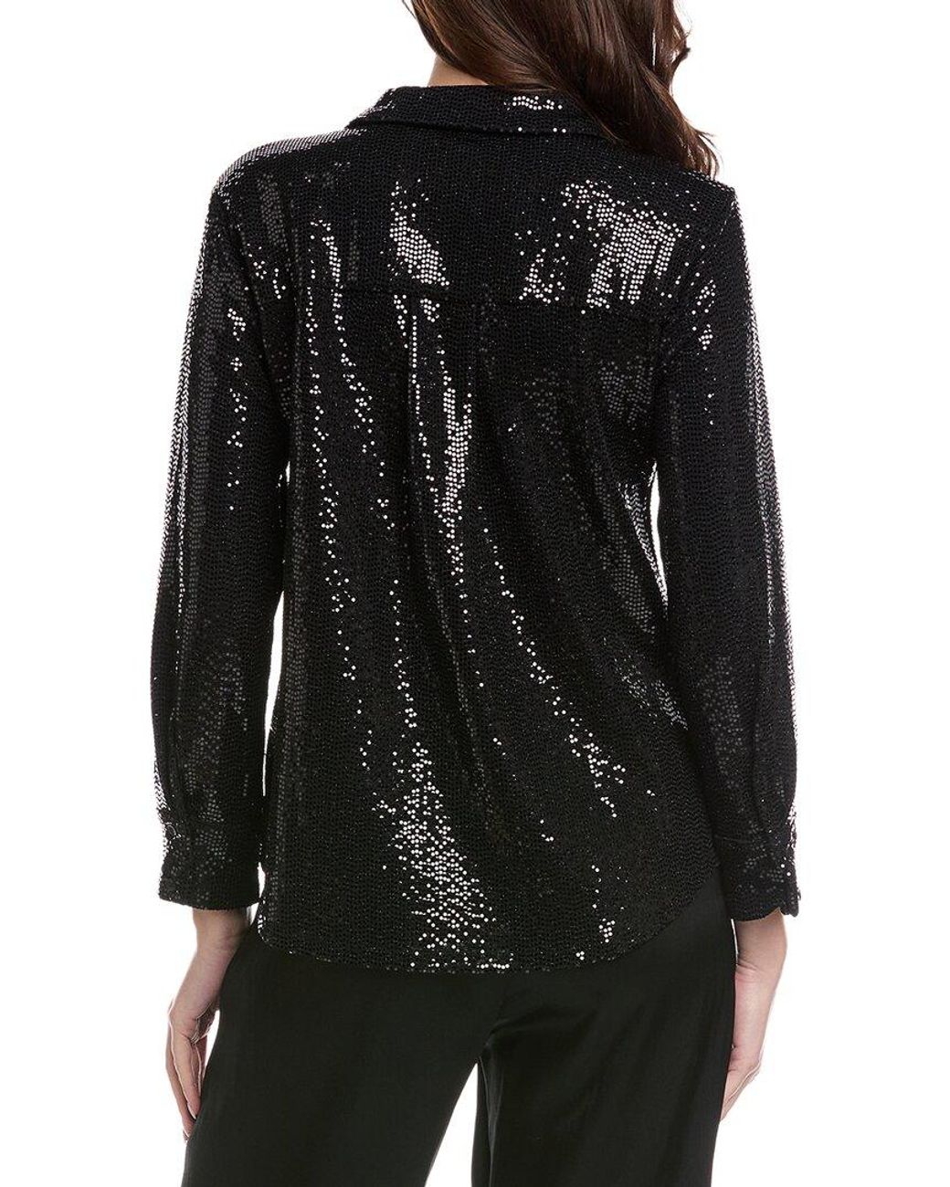 Vince Camuto Black Sequin Shirt
