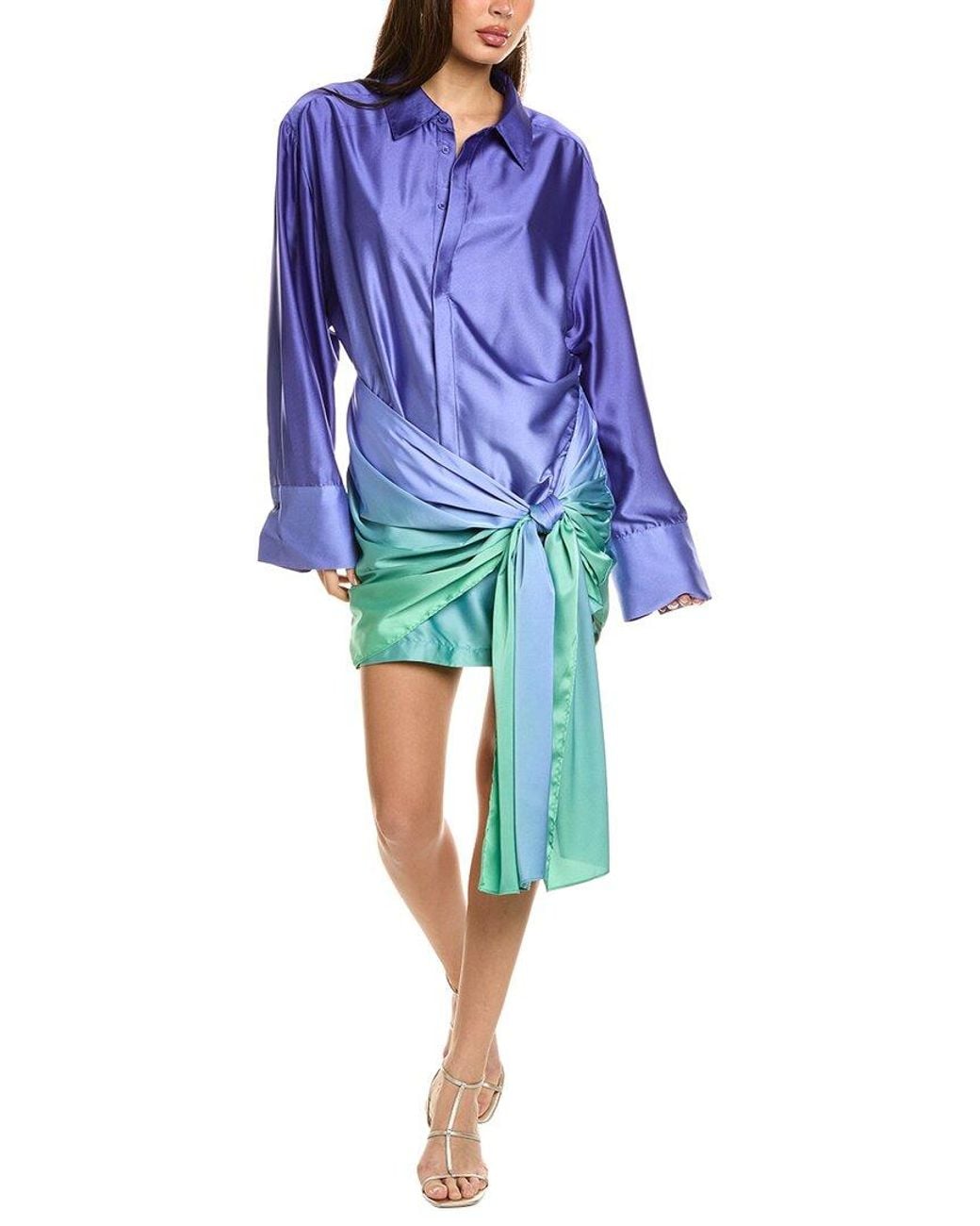 Bardot Malira Ombre Shirtdress in Blue | Lyst Bardot Malira Ombre Shirtdress in Blue | Lyst