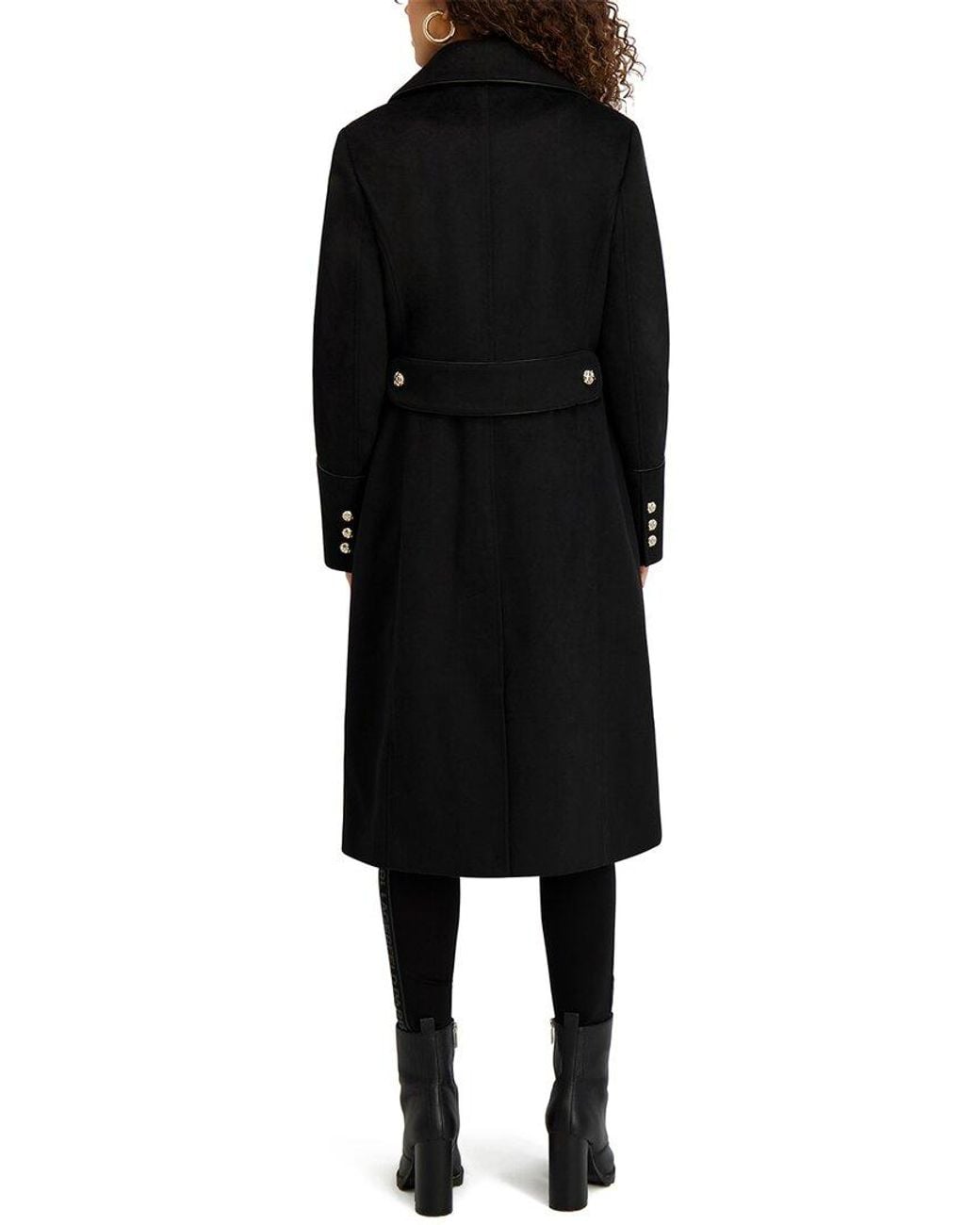 Karl Lagerfeld Black Wool-Blend Coat