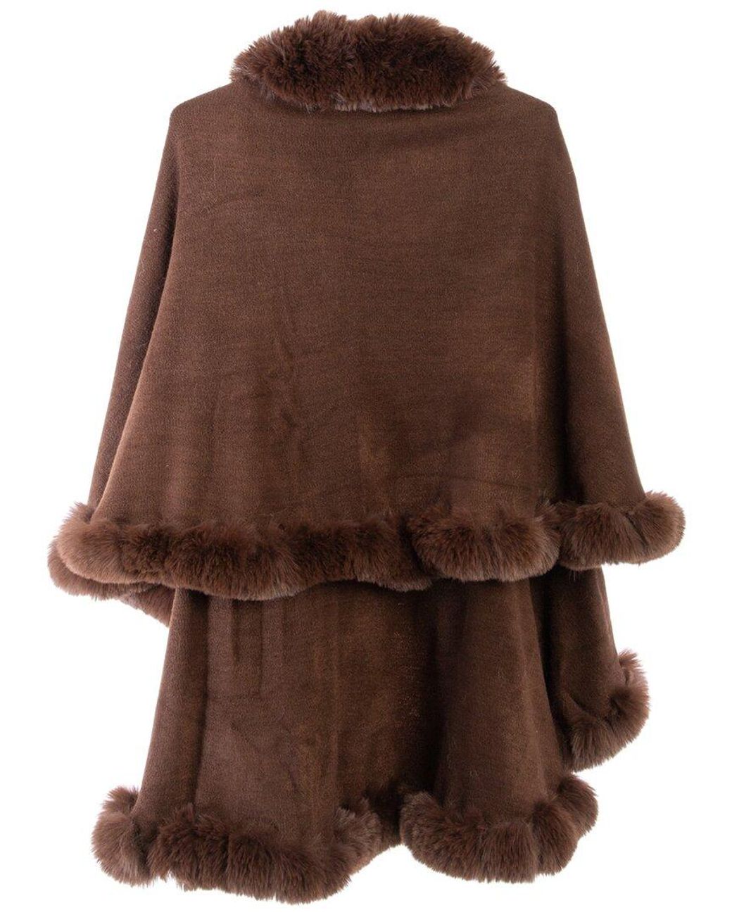 Saachi Brown Layered Cape Kimono