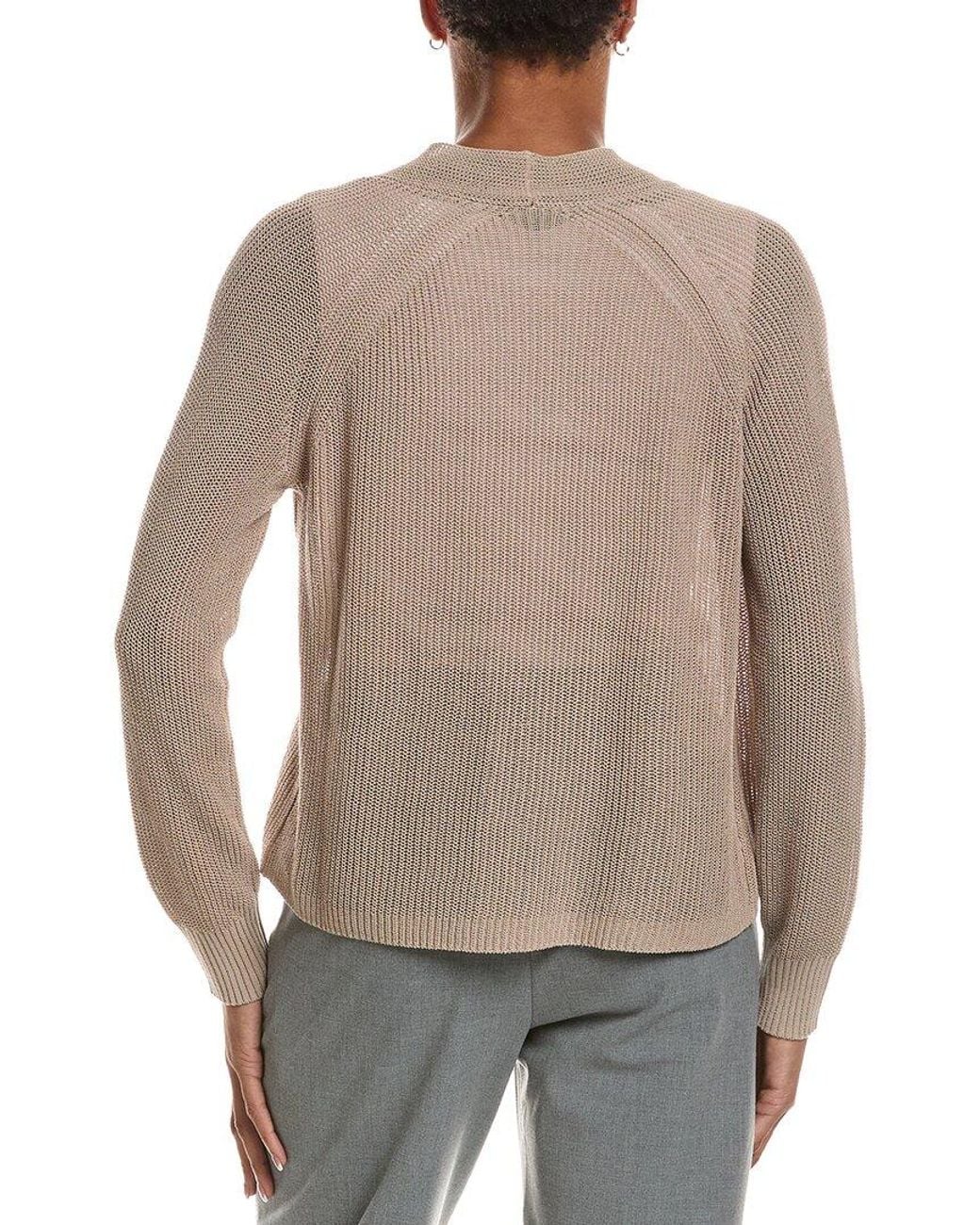 Eileen Fisher Gray Silk-Blend Cardigan