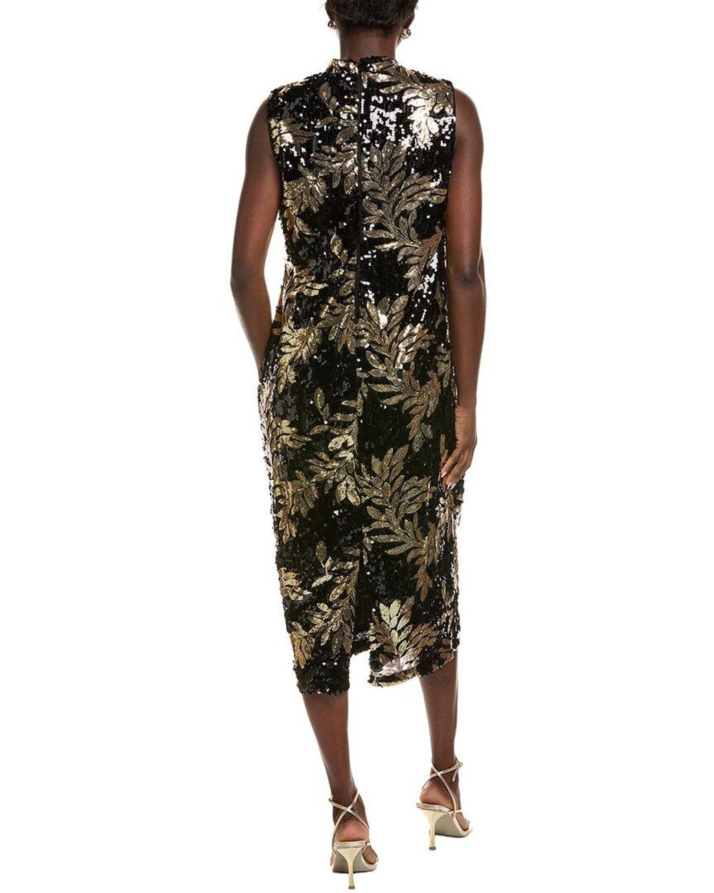 Anne Klein Green Sequin Midi Dress