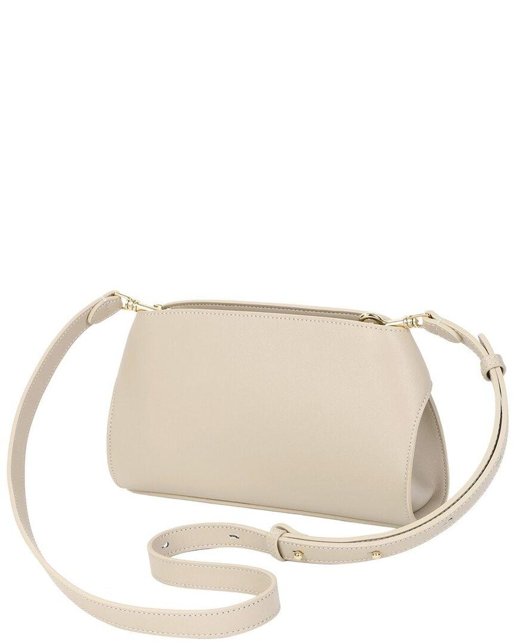 Tiffany & Fred Paris Natural Structured Smooth Leather Crossbody