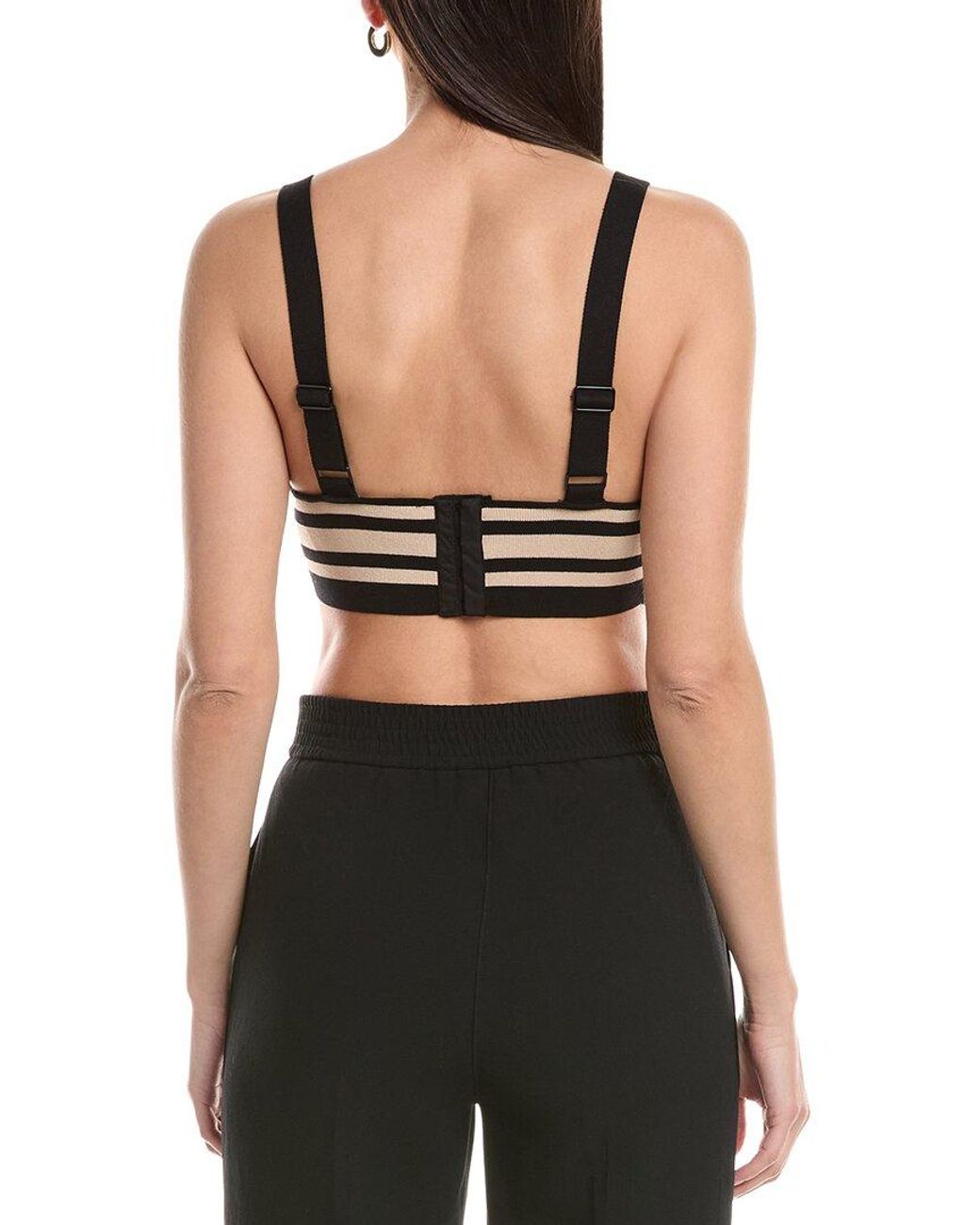 L'Agence Black Reverie Pointelle Knit Bra