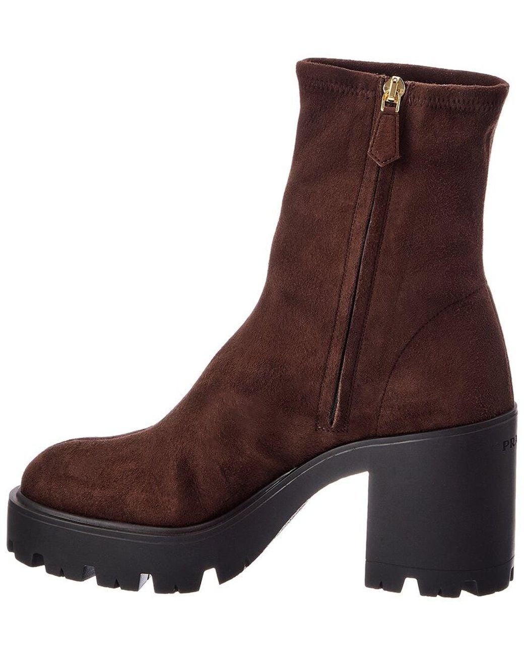 Prada Brown Suede Boot