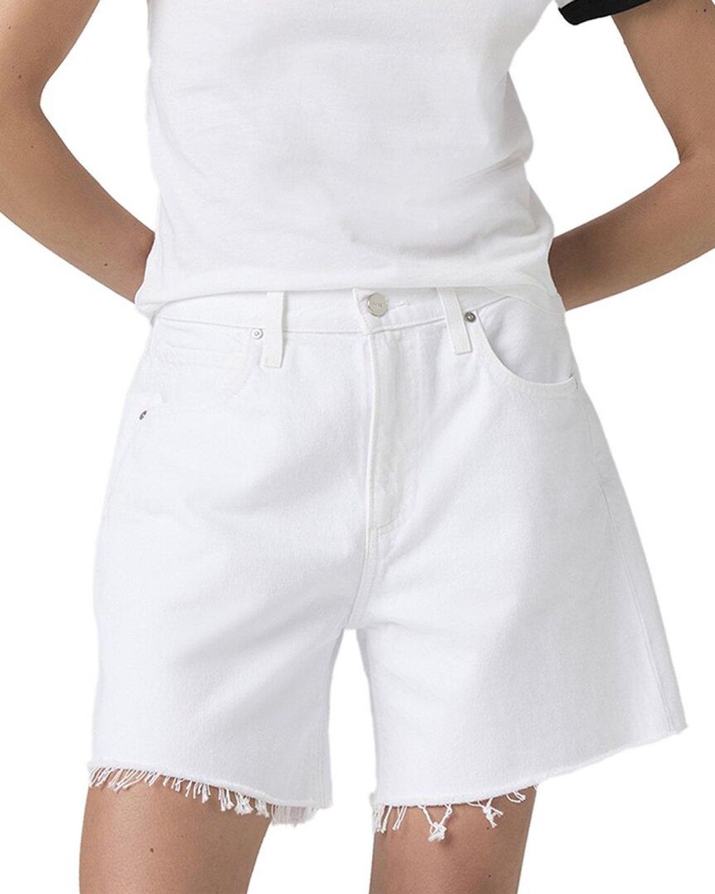 PAIGE Archie Long Laundered Short in White | Lyst