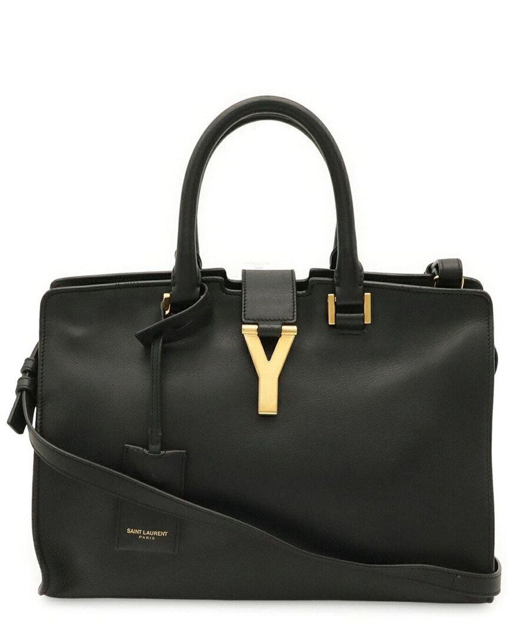 Saint Laurent Black Others Y Line Petit Cabas Handbag (Authentic Pre-Loved)