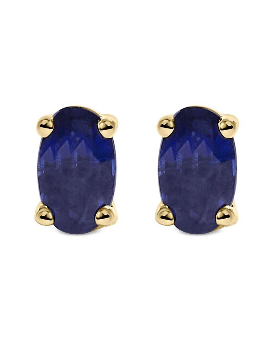 Haus of Brilliance Blue Colorful Gemstones 14K 0.74 Ct. Tw. Sapphire Stud Earrings