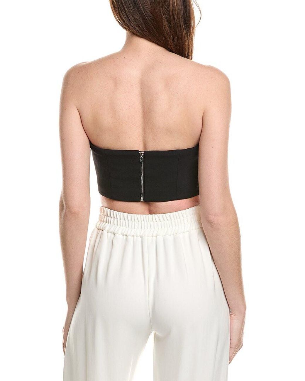 MILLY Black Sharlee Heart Applique Tube Top