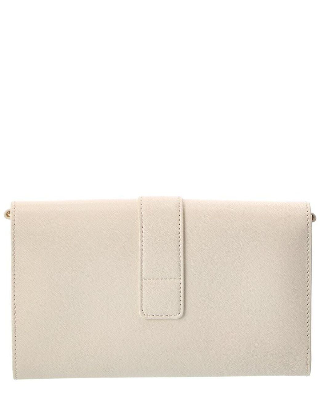 Burberry Natural Rider Leather Wallet On Chain