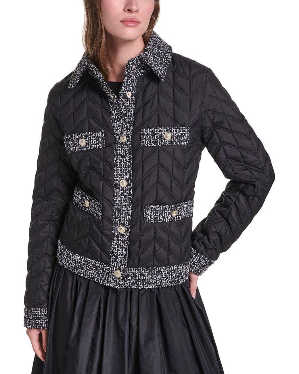 Karl Lagerfeld Black Quilted Jacket