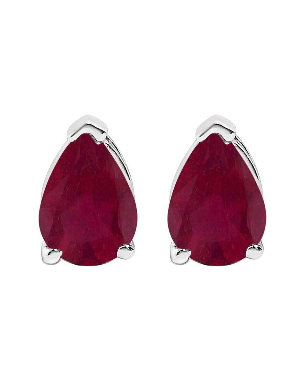 Haus of Brilliance Multicolor Colorful Gemstones 14K 0.90 Ct. Tw. Ruby Stud Earrings