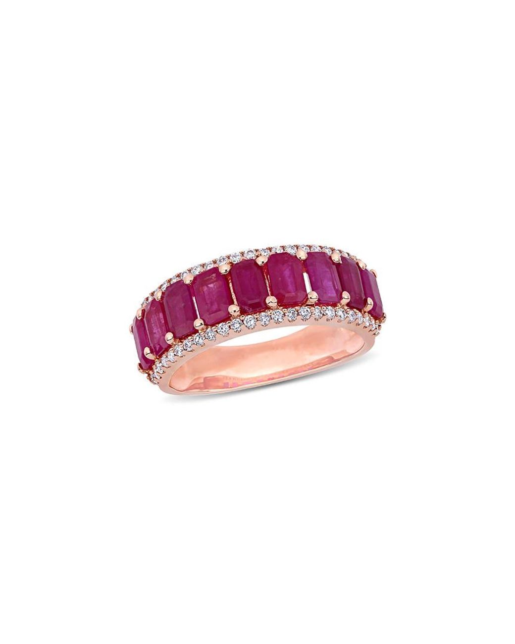 Rina Limor Pink 14k Rose Gold 3.62 Ct. Tw. Diamond & Ruby Ring