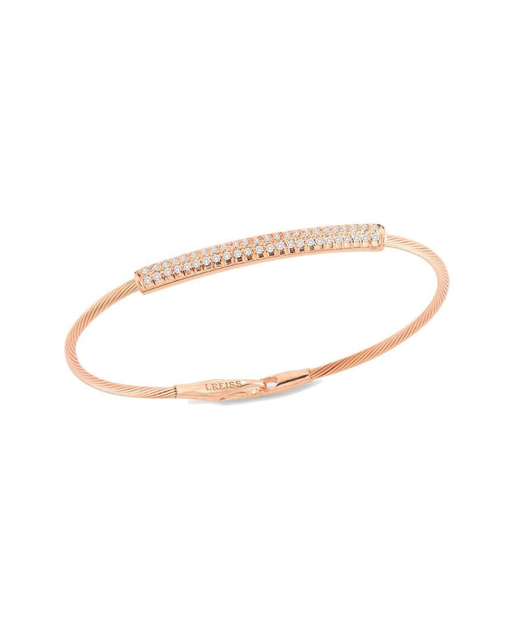 Reiss White 14k Rose Gold 0.39 Ct. Tw. Diamond Wire Bracelet