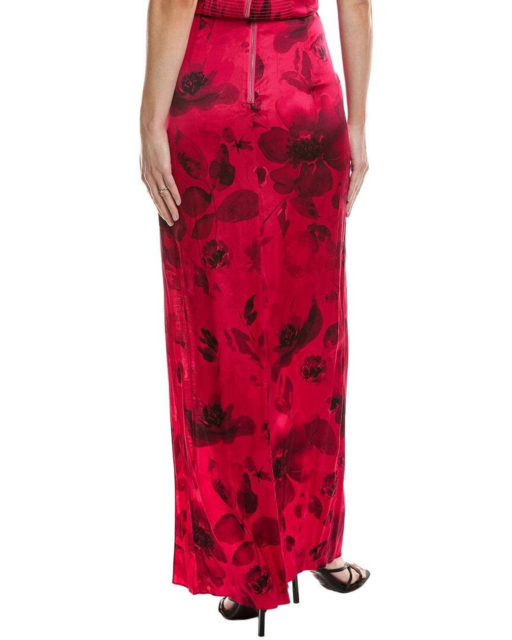 Alice + Olivia Red Stephine Maxi Skirt