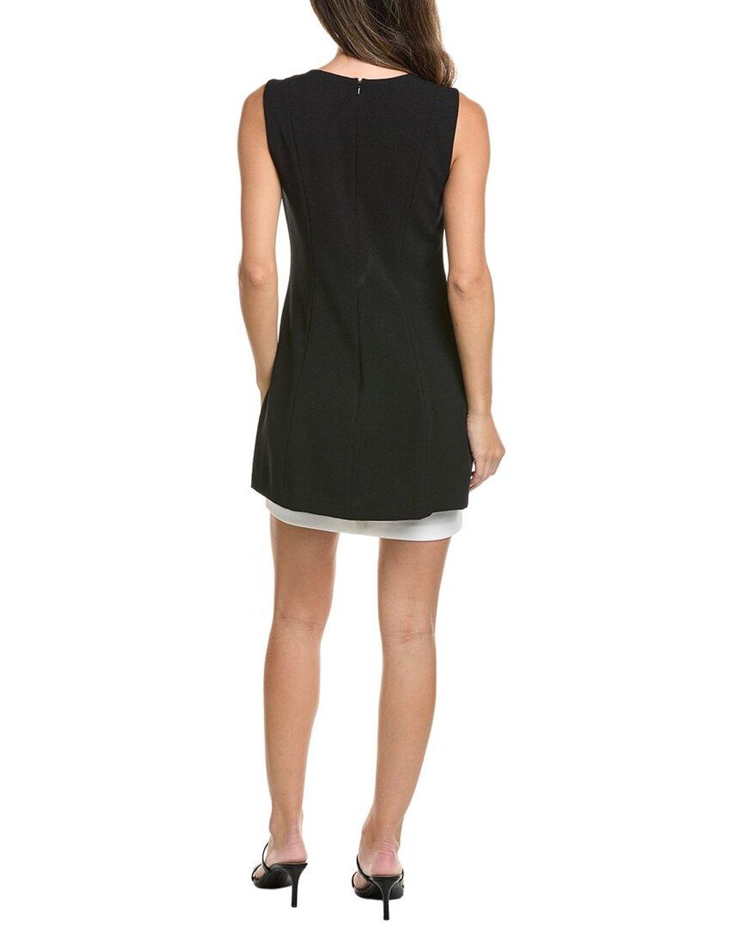 Kenneth Cole Black Colorblock Hem Mini Dress