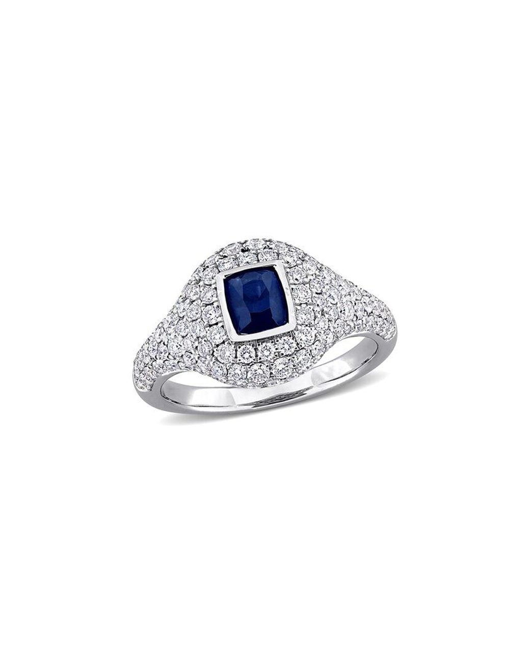 Rina Limor Blue 14K 2.43 Ct. Tw. Diamond & Sapphire Halo Ring