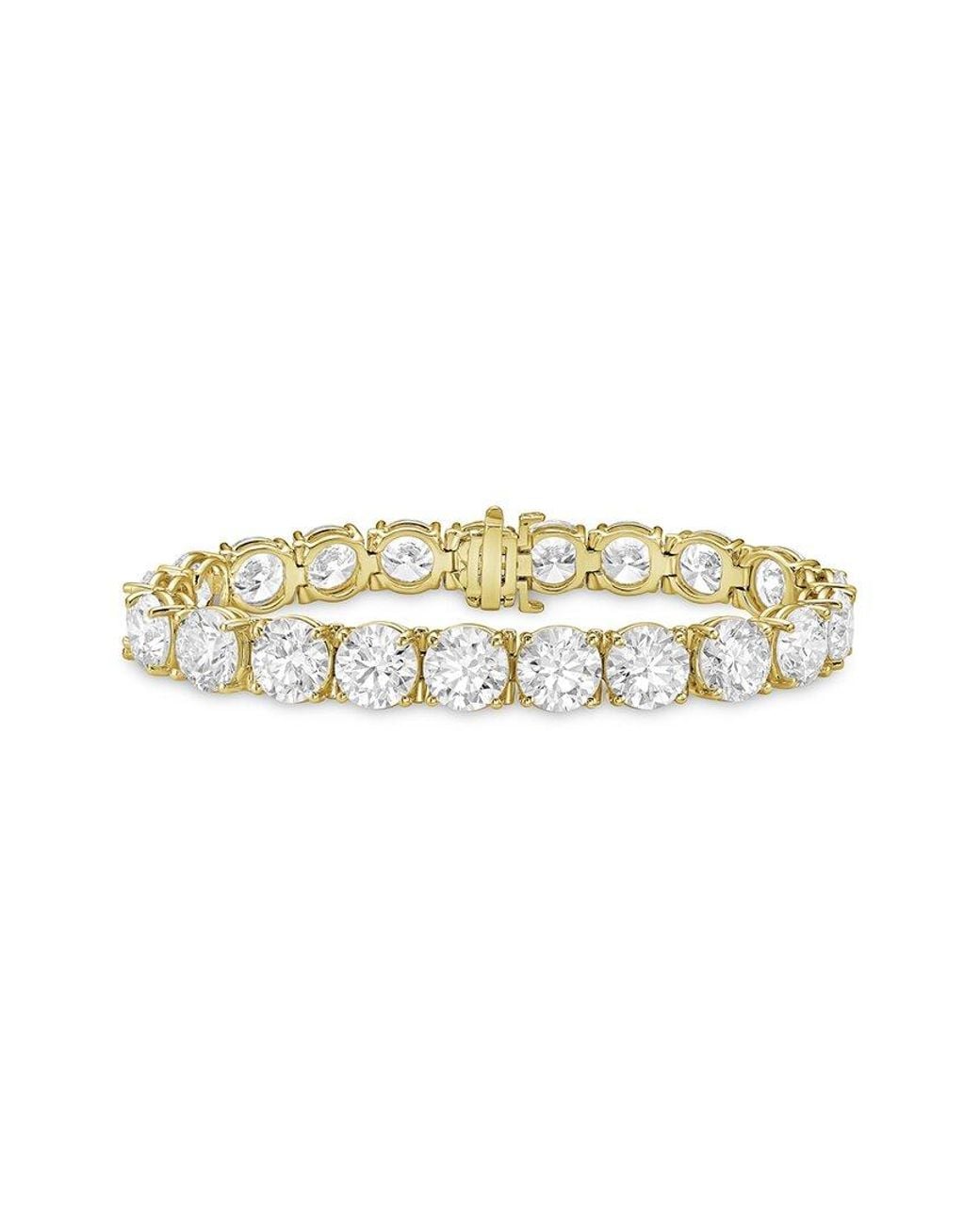 Diana M Metallic Diana M. 14K 16.30 Ct. Tw. Lab-Grown Diamond Tennis Bracelet