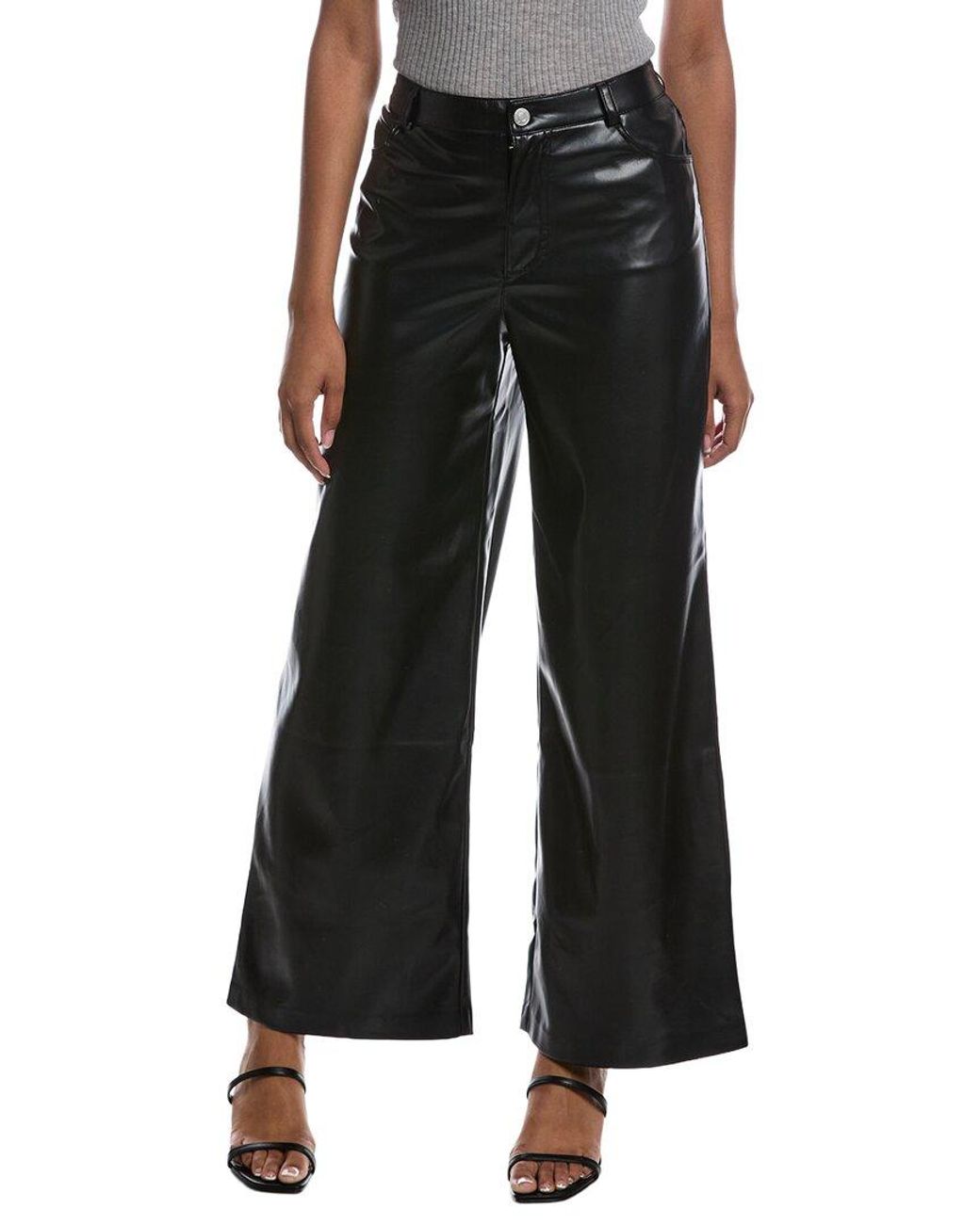 Z Supply Black Marli Wide Leg Leather Pant