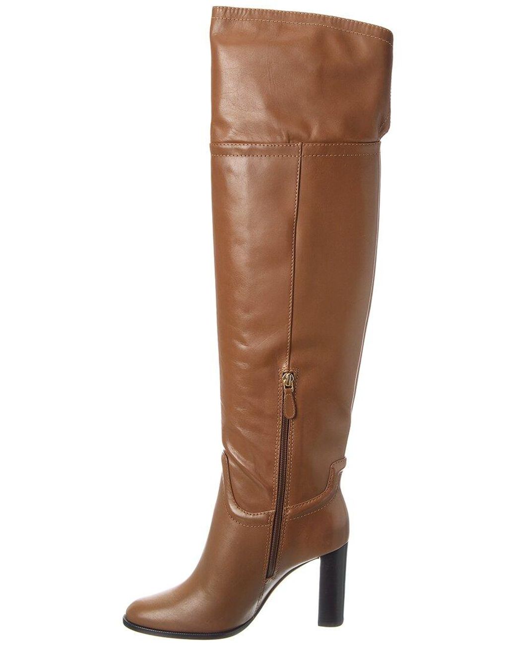 Alexandre Birman Brown Lauren 90 Leather Over-the-knee Boot