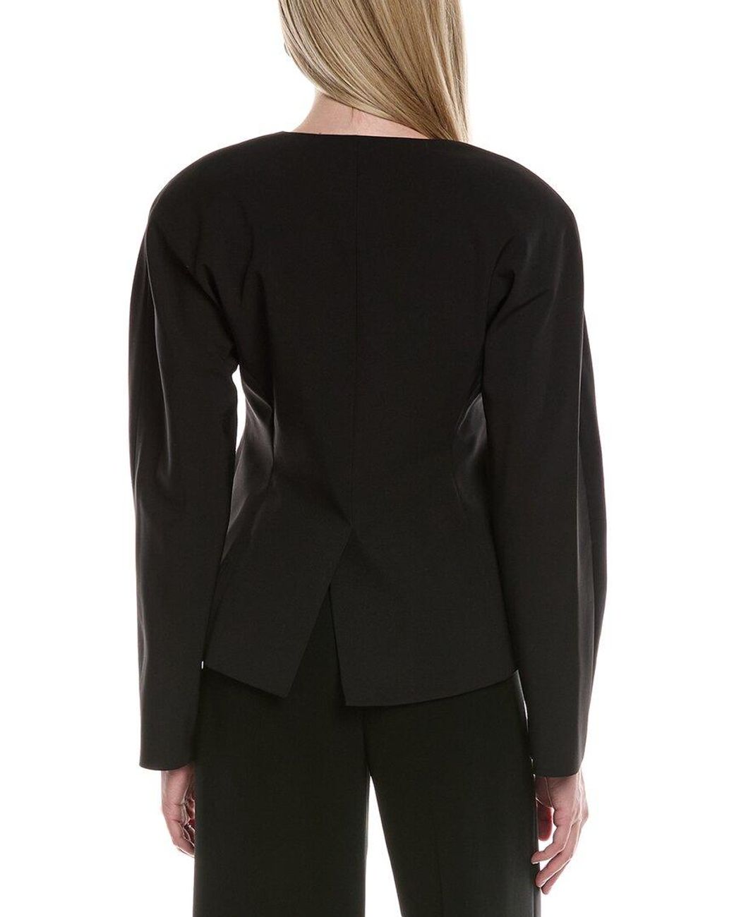 Kenneth Cole Black Rounded Shoulder Jacket