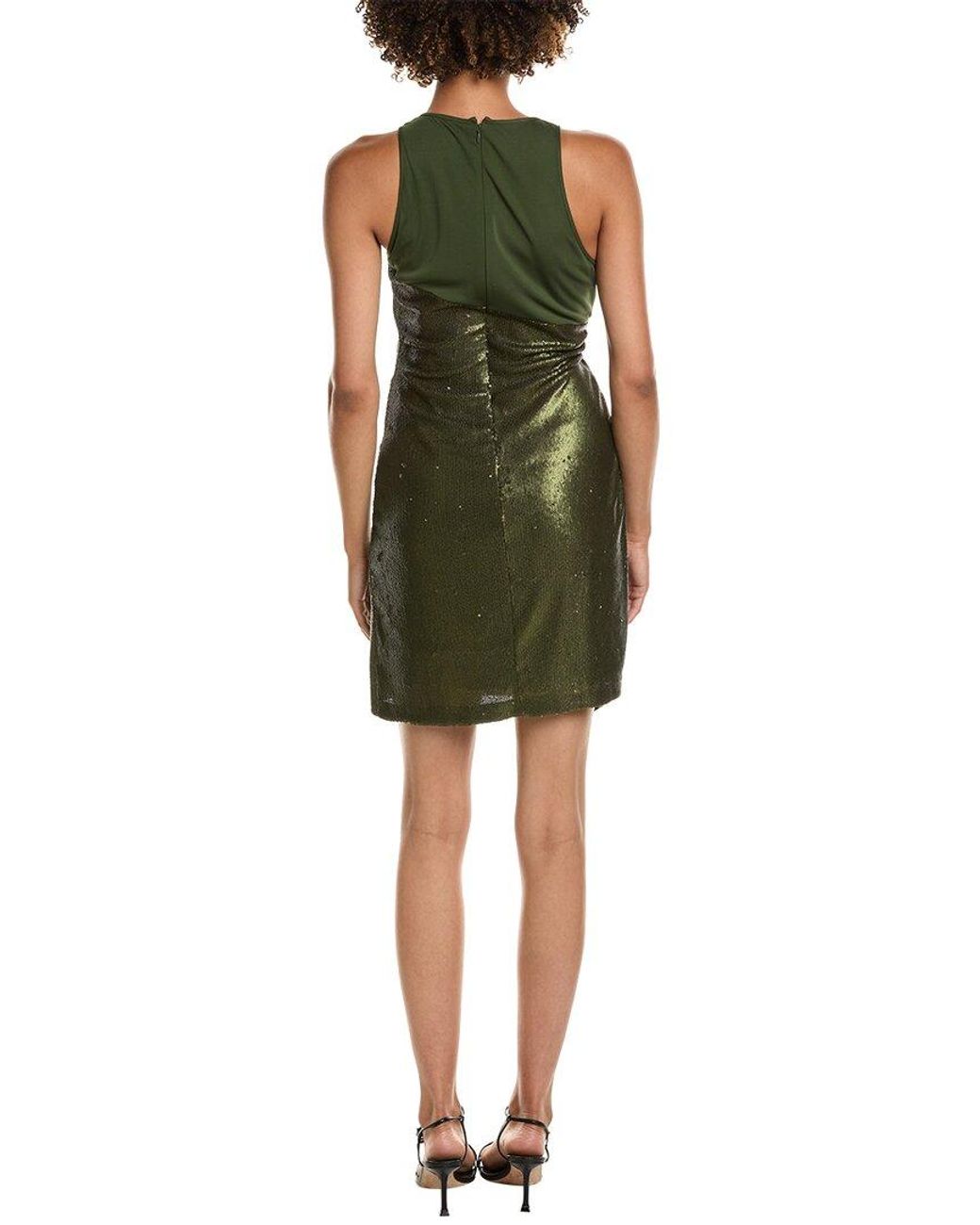 Halston Heritage Green Ida Cocktail Dress