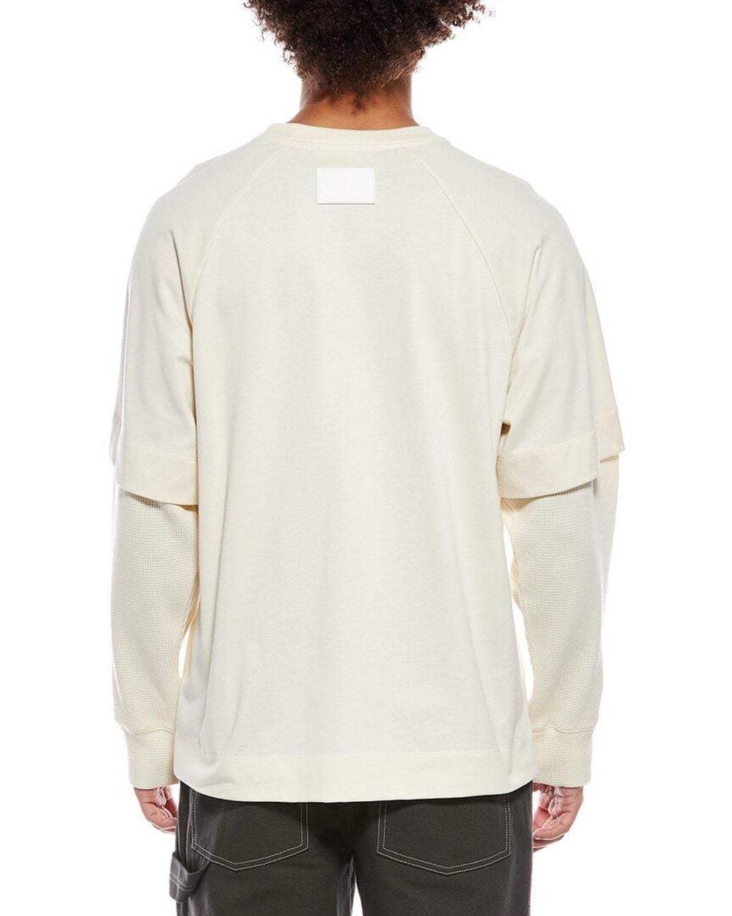 Helmut Lang White Double Layer Waffle T-Shirt for men