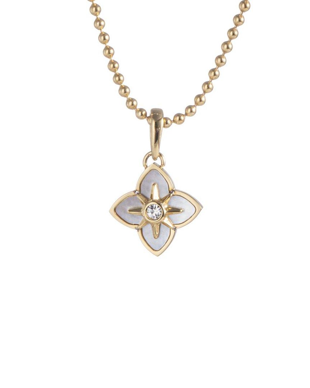 jean claude White Cz Pendant Necklace