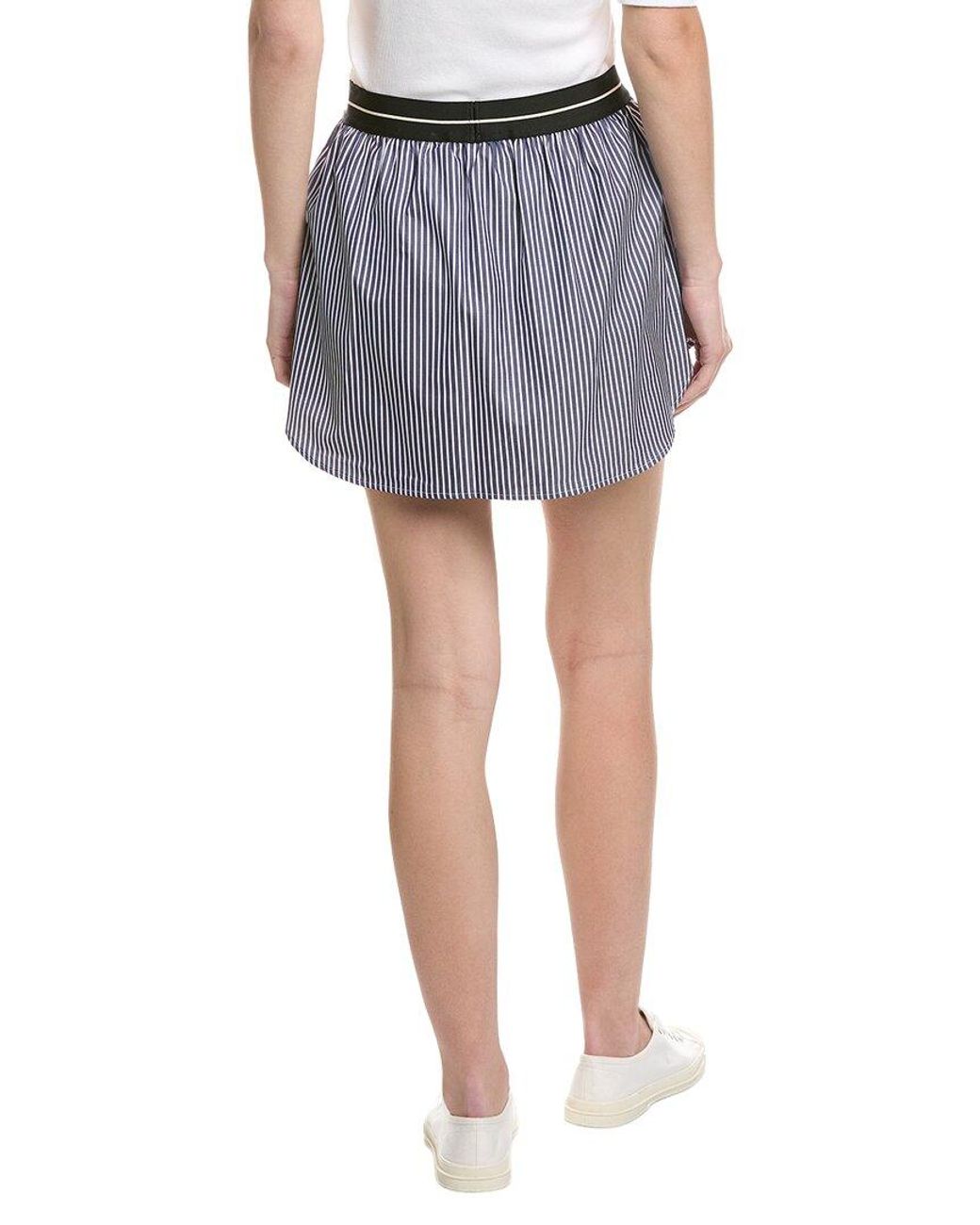 Palm Angels Blue Stripe Skirt
