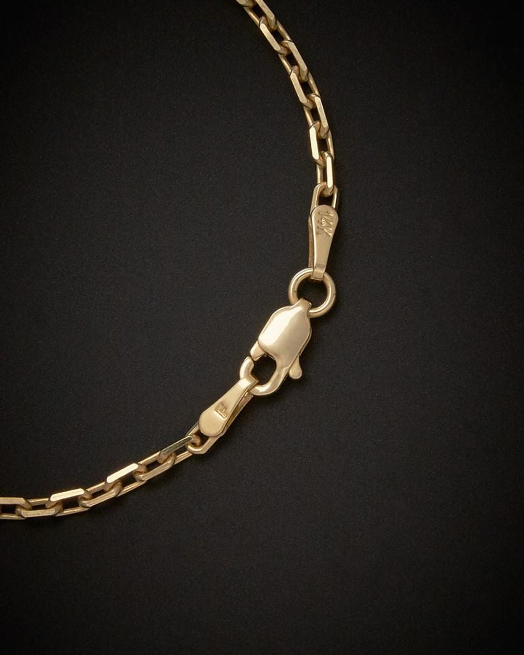 Italian Gold Black 14k Engraveable Baby Id Heart Bracelet