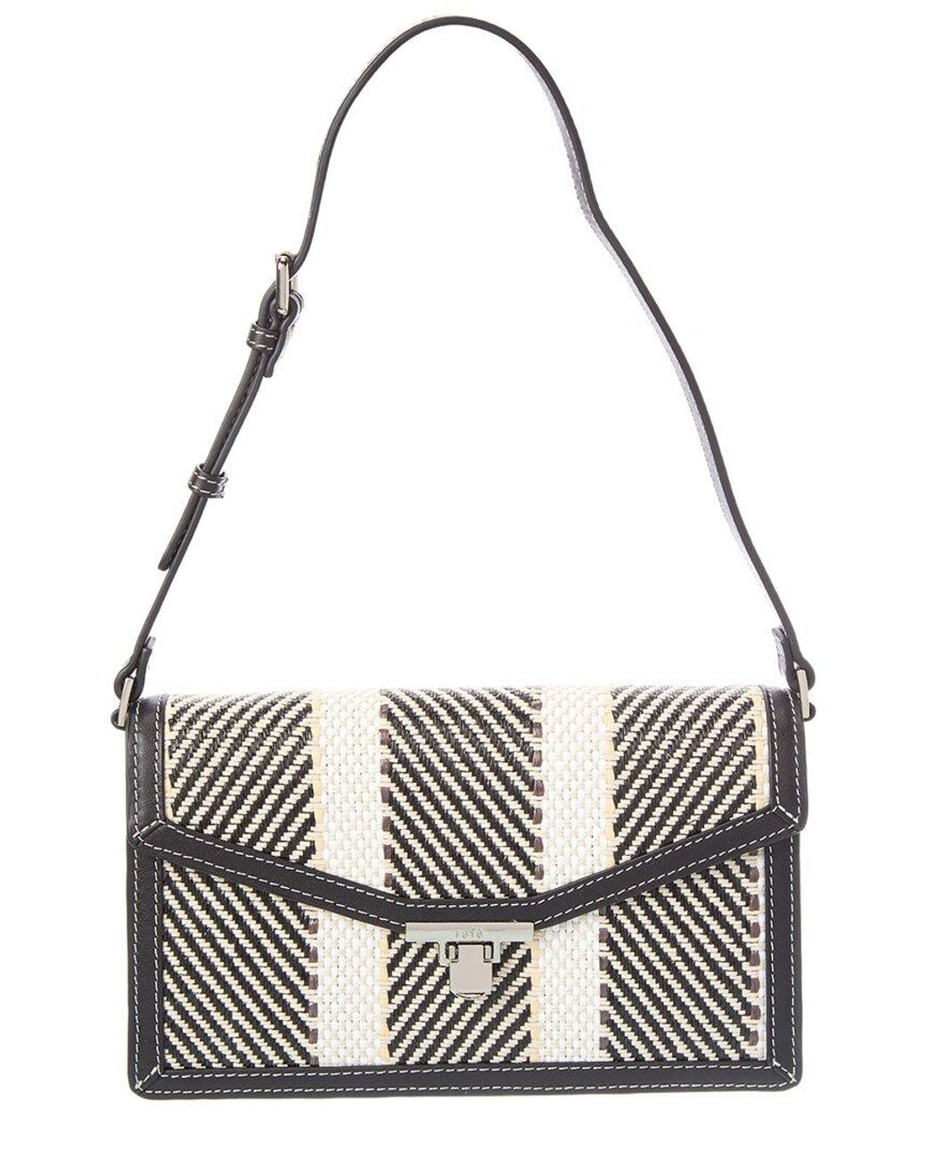 Rafe New York Metallic Kimi Straw Shoulder Bag