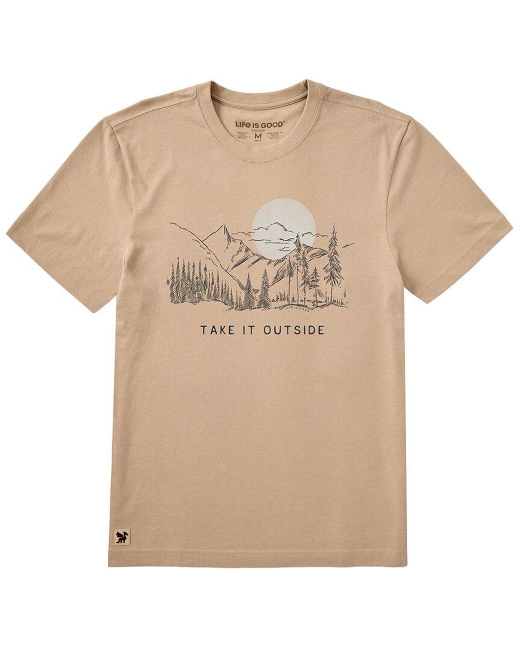 Life Is Good. Natural Crusher T-Shirt for men