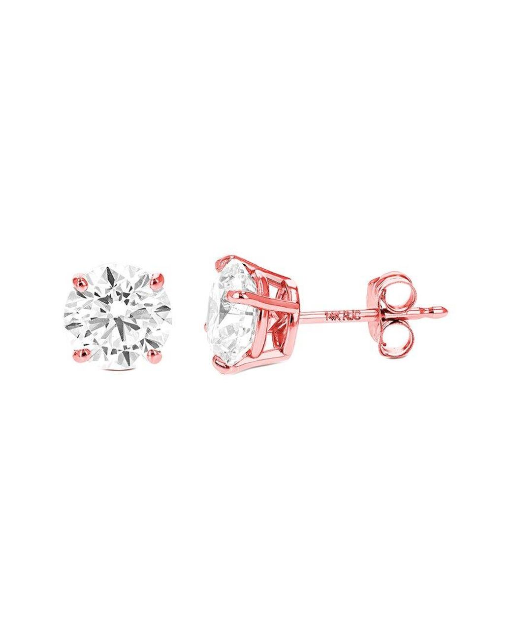 Amairah Pink 14K 1.50 Ct. Tw. Lab-Grown Diamond Stud Earrings