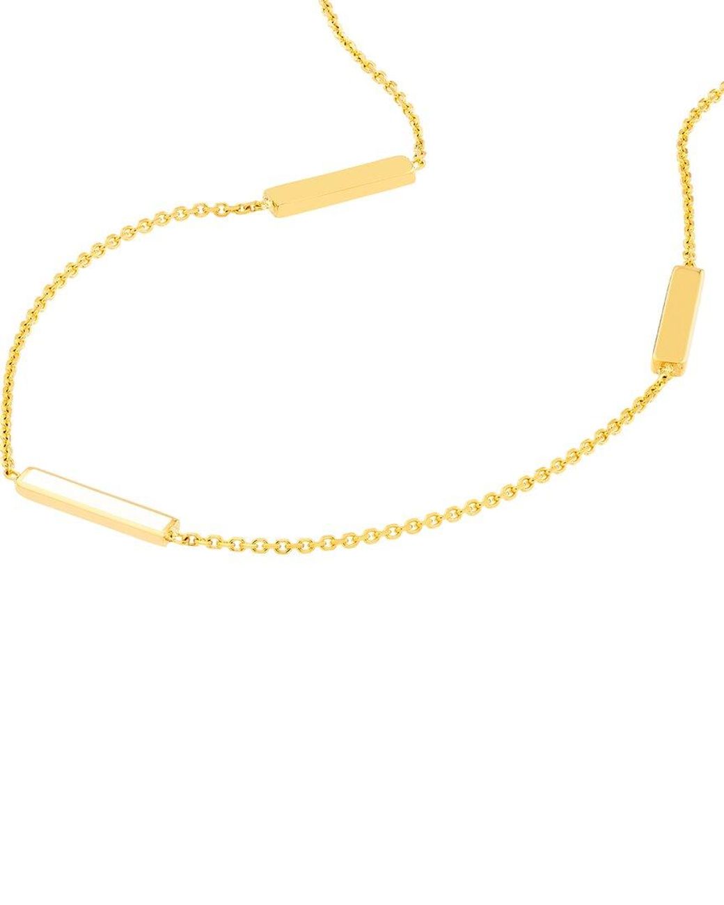 HAWLEY ST White 14K Enamel Anklet