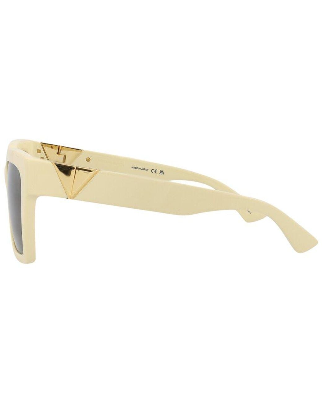 Bottega Veneta Yellow 55Mm Sunglasses