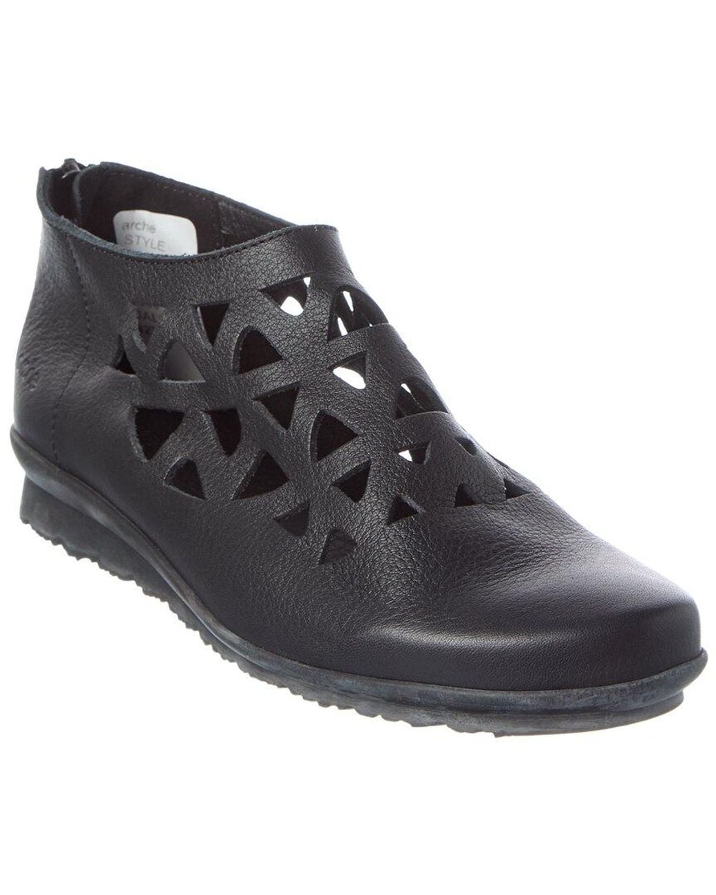 Arche Black Barazz Leather Flat