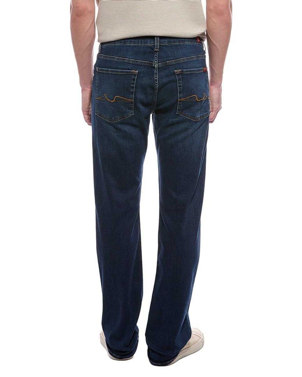 7 For All Mankind Blue Standard Toledo Straight Jean for men