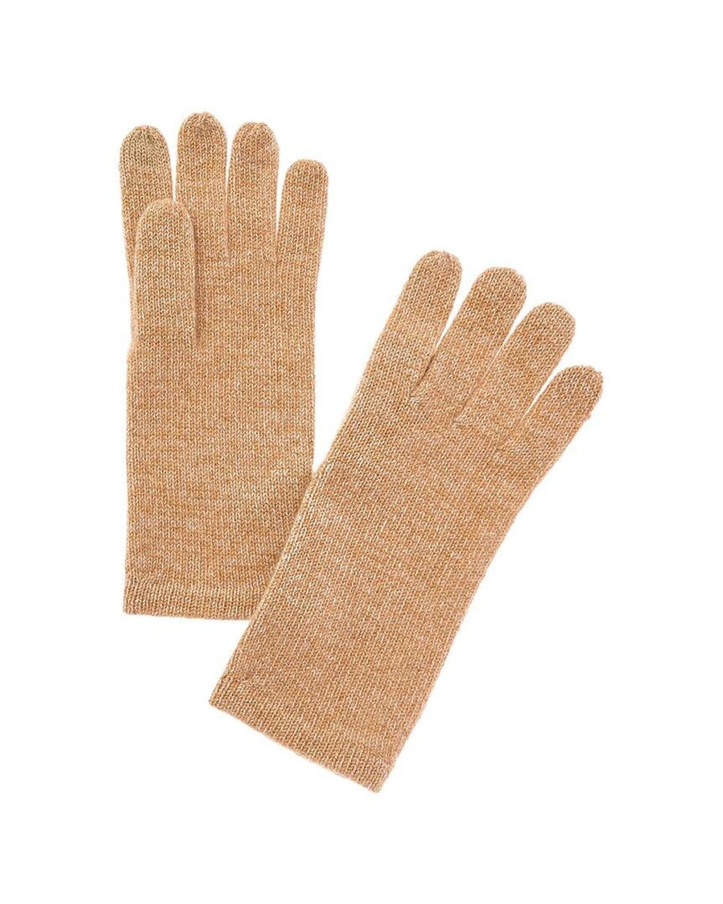 Amicale Cashmere Natural Mouline Cashmere Texting Gloves