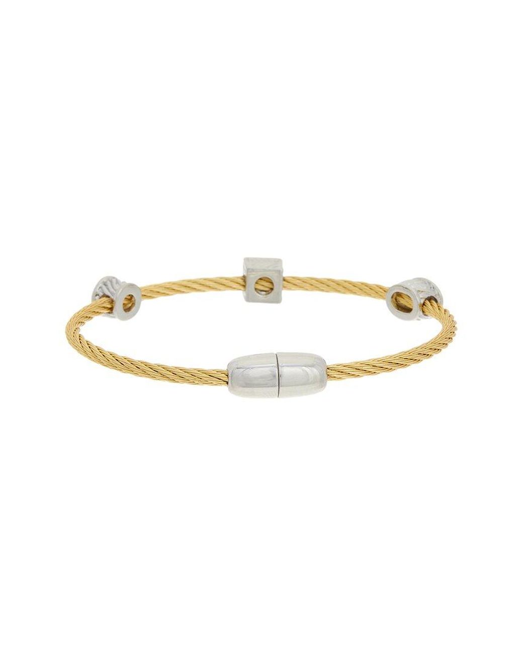 Juvell White 18K Plated Cz Bangle Bracelet