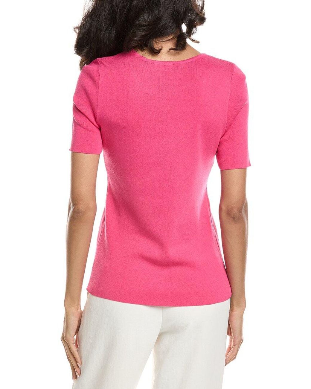 Tahari Pink Knit Top