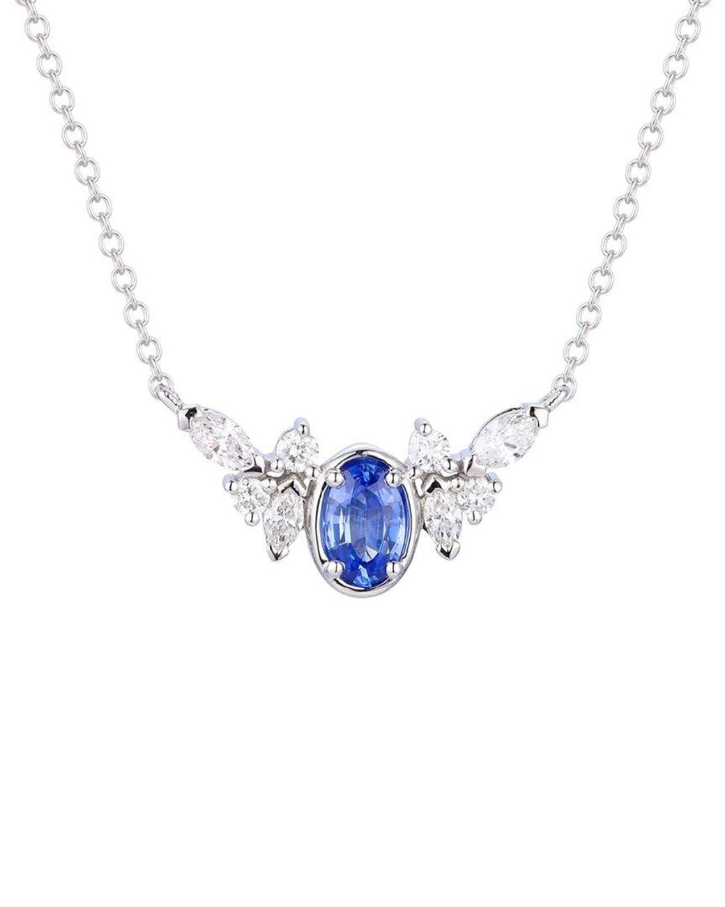 Gregg Ruth Blue 14K 0.80 Ct. Tw. Diamond & Sapphire Pendant