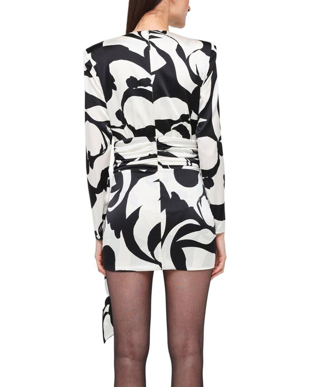Ronny Kobo White Kit Silk-Blend Dress