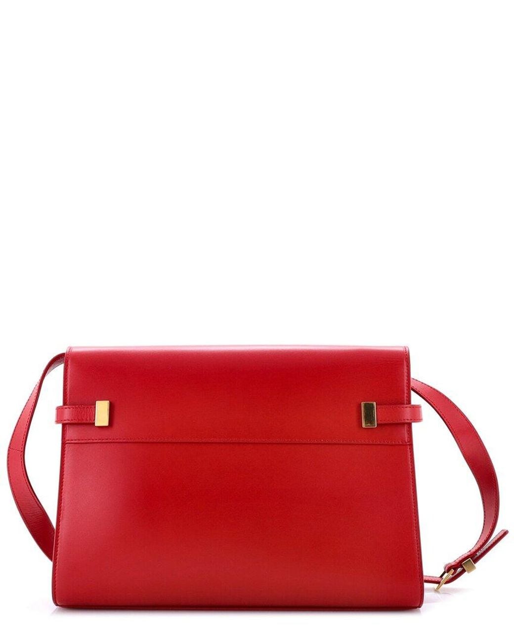 Saint Laurent Red Sheep Leather Manhattan Shoulder Bag Medium (Authentic Pre- Loved)