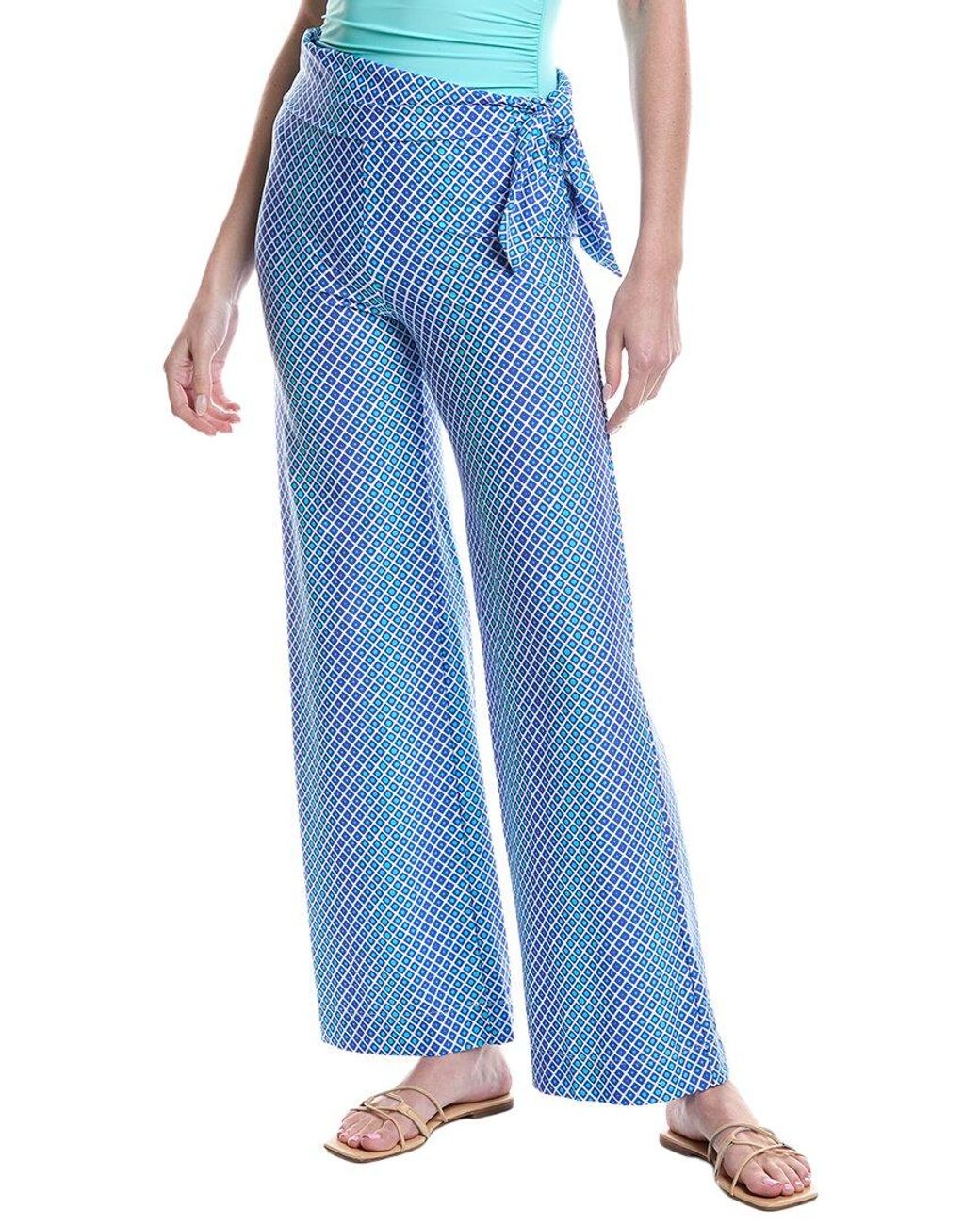 Helen Jon Blue Relaxed Side-Tie Pant