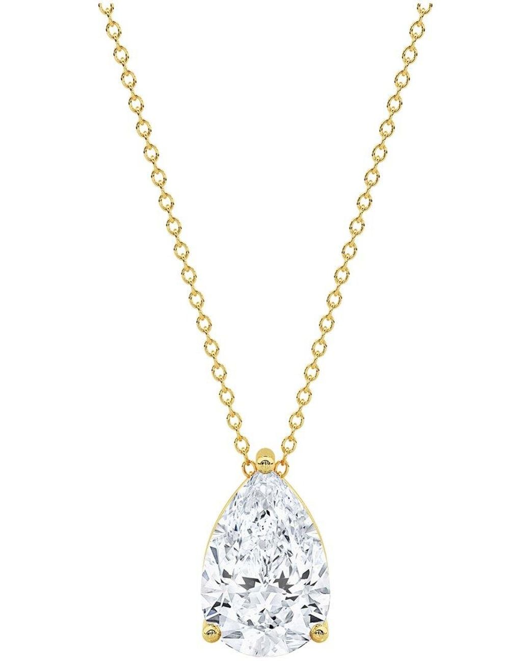 Lab Grown Diamonds Metallic 14K 4.00 Ct. Tw. Lab-Grown Diamond Necklace